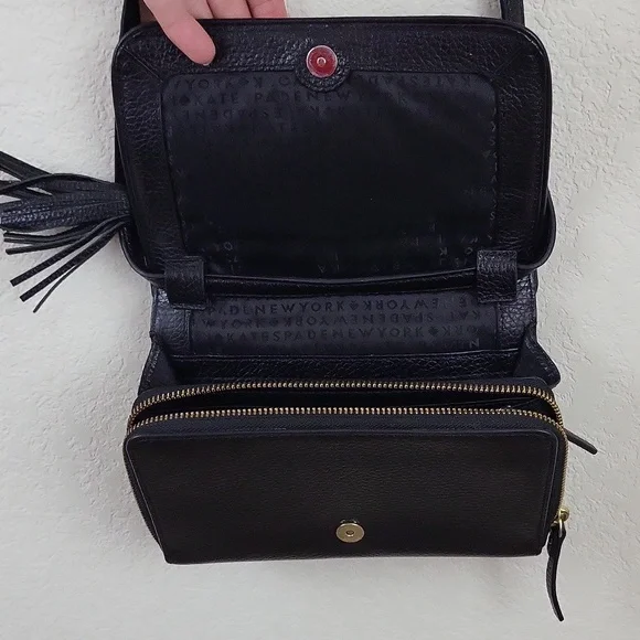 Kate Spade New York Chester Street Avie Black Leather Crossbody - Picture 6 of 16